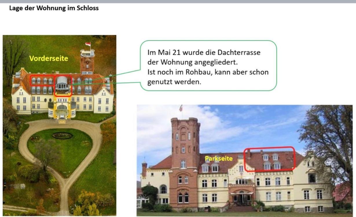 Schloss Lelkendorf Apartment Ulrichshusen Maisonette Fewo Mecklenburger Seenplatte Mit Dachterrasse Naehe Ostsee 외부 사진